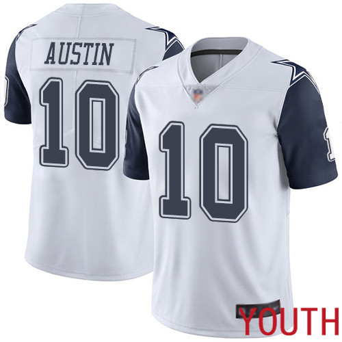 Youth Dallas Cowboys Limited White Tavon Austin #10 Rush Vapor Untouchable NFL Jersey